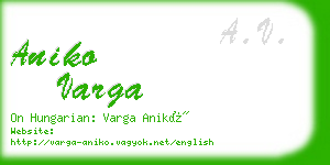 aniko varga business card